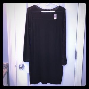 Black knit dress